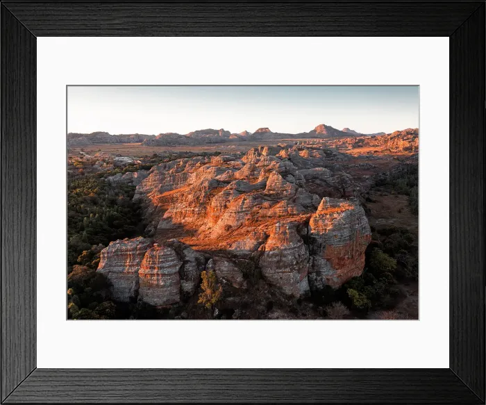 Framed Print : Sunrise over dramatic rock formations. Madagascar, Africa. Isalo National Park Framed Print : Sunrise over dramatic rock formations. Madagascar, Africa. Isalo National Park
