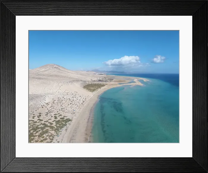 Framed Print : Aerial view of Sotavento beach, Fuerteventura, Canary Islands, Spain Framed Print : Aerial view of Sotavento beach, Fuerteventura, Canary Islands, Spain