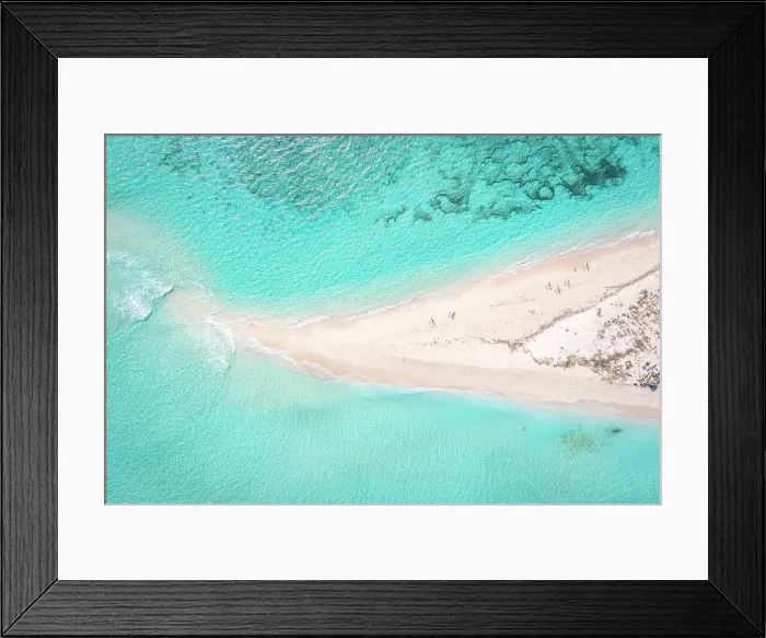 Framed Print : Aerial view of a pristine beach, people in canoes. Madagascar, Africa. Nosy Ve, Anakao Framed Print : Aerial view of a pristine beach, people in canoes. Madagascar, Africa. Nosy Ve, Anakao