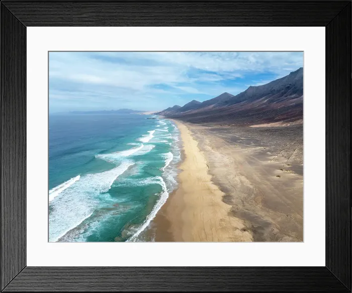 Framed Print : Aerial view of Cofete beach, Fuerteventura, Canary Islands, Spain Framed Print : Aerial view of Cofete beach, Fuerteventura, Canary Islands, Spain