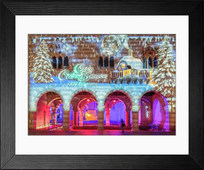 Framed Print : Broletto and Santa Maria Assunta cathedral illuminated at Christmas time, Citta dei Balocchi, Como city, Lombardy, Italy Framed Print : Broletto and Santa Maria Assunta cathedral illuminated at Christmas time, Citta dei Balocchi, Como city, Lombardy, Italy