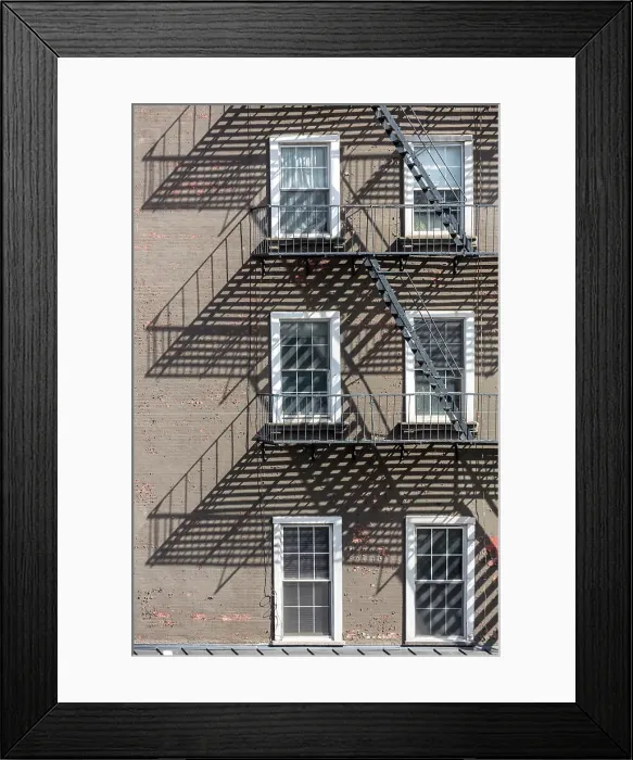 Framed Print : Fire escape on brick building, Soho, Manhattan, New York City, New York, USA Framed Print : Fire escape on brick building, Soho, Manhattan, New York City, New York, USA