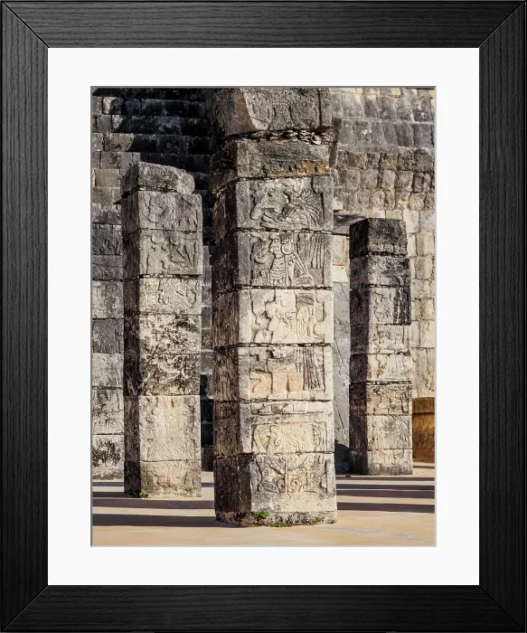 Framed Print : Temple of the Warriors, detailed view, Chichen Itza, Yucatan State, Mexico Framed Print : Temple of the Warriors, detailed view, Chichen Itza, Yucatan State, Mexico