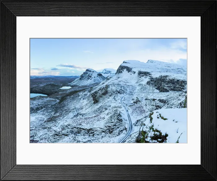 Framed Print : Snow covered Trotternish ridge from the Quiraing, Trotternish Peninsula, Isle of Skye, Inner Hebrides, Highlands, Scotland, UK Framed Print : Snow covered Trotternish ridge from the Quiraing, Trotternish Peninsula, Isle of Skye, Inner Hebrides, Highlands, Scotland, UK