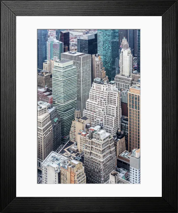 Framed Print : Buildings in mid-town Manhattan from the Empire State Building, Manhattan, New York City, New York, USA Framed Print : Buildings in mid-town Manhattan from the Empire State Building, Manhattan, New York City, New York, USA