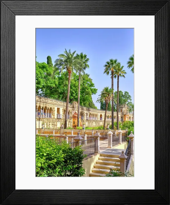 Framed Print : Gardens of the Real Alcazar, a UNESCO World Heritage Site. Seville, Andalusia. Spain Framed Print : Gardens of the Real Alcazar, a UNESCO World Heritage Site. Seville, Andalusia. Spain