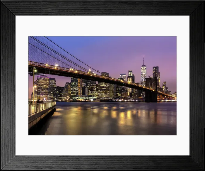 Framed Print : Manhattan and Brooklyn Bridge from Brooklyn Bridge Park, Brooklyn, New York City, New York, USA Framed Print : Manhattan and Brooklyn Bridge from Brooklyn Bridge Park, Brooklyn, New York City, New York, USA