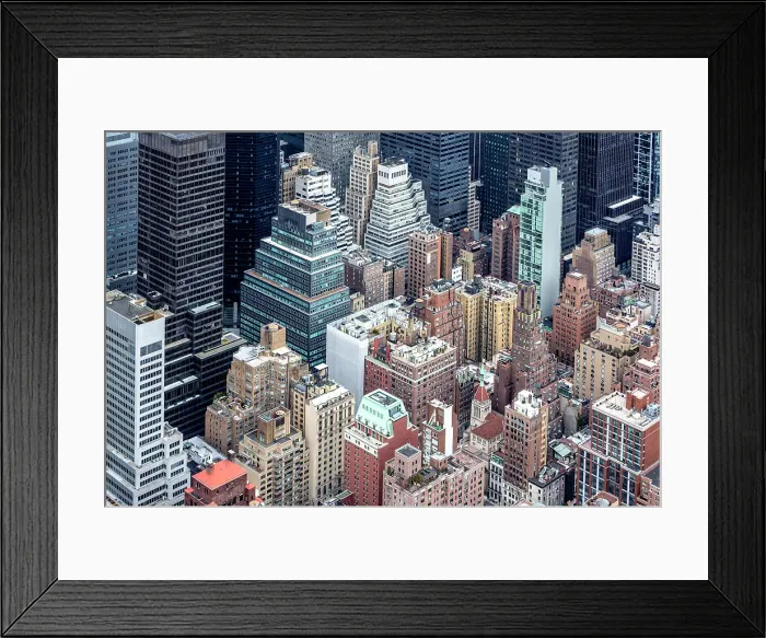 Framed Print : Buildings in mid-town Manhattan from the Empire State Building, Manhattan, New York City, New York, USA Framed Print : Buildings in mid-town Manhattan from the Empire State Building, Manhattan, New York City, New York, USA