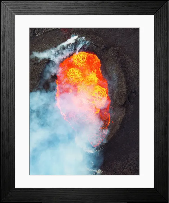 Framed Print : Sundhnukasgigar Volcano, during the eruption of summer 2024, Iceland Framed Print : Sundhnukasgigar Volcano, during the eruption of summer 2024, Iceland