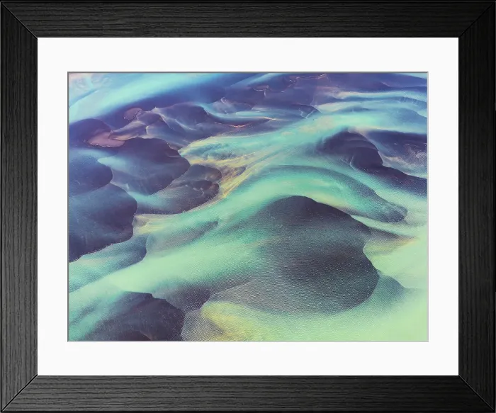 Framed Print : River texture along Icelandic southern coast due to global warming, Iceland Framed Print : River texture along Icelandic southern coast due to global warming, Iceland
