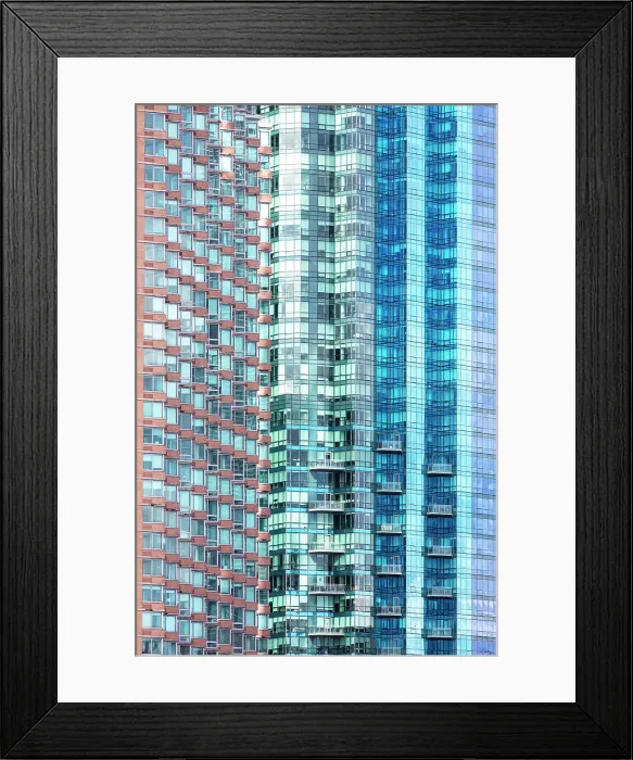 Framed Print : Detail of overlapping modern office buildings, Jersey City, New Jersey, USA Framed Print : Detail of overlapping modern office buildings, Jersey City, New Jersey, USA