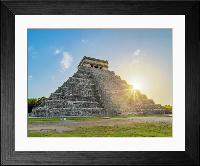 Framed Print : El Castillo or Temple of Kukulcan at sunset, Chichen Itza, Yucatan State, Mexico Framed Print : El Castillo or Temple of Kukulcan at sunset, Chichen Itza, Yucatan State, Mexico
