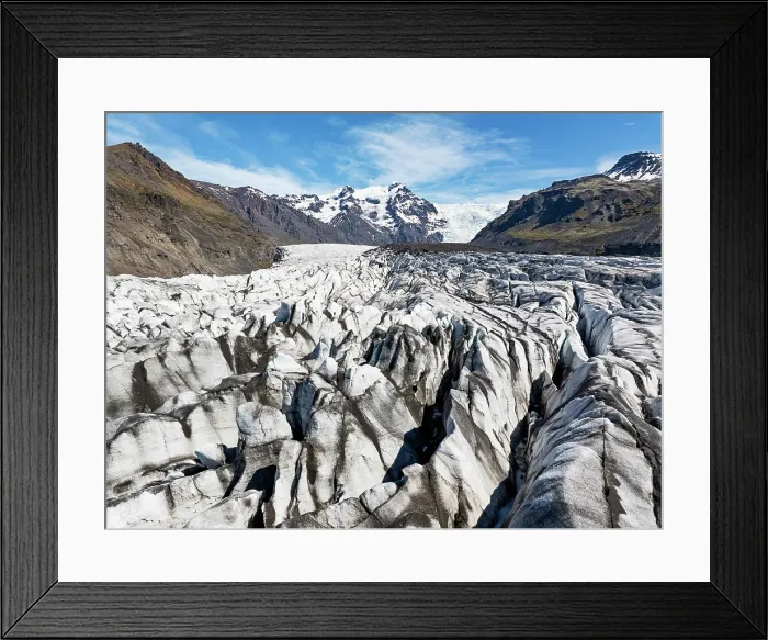 Framed Print : Fjallsjokull Glacier Lagoon during a summer day, Iceland, Europe Framed Print : Fjallsjokull Glacier Lagoon during a summer day, Iceland, Europe