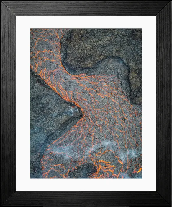 Framed Print : Sundhnukasgigar Volcano, during the eruption of summer 2024, Iceland Framed Print : Sundhnukasgigar Volcano, during the eruption of summer 2024, Iceland