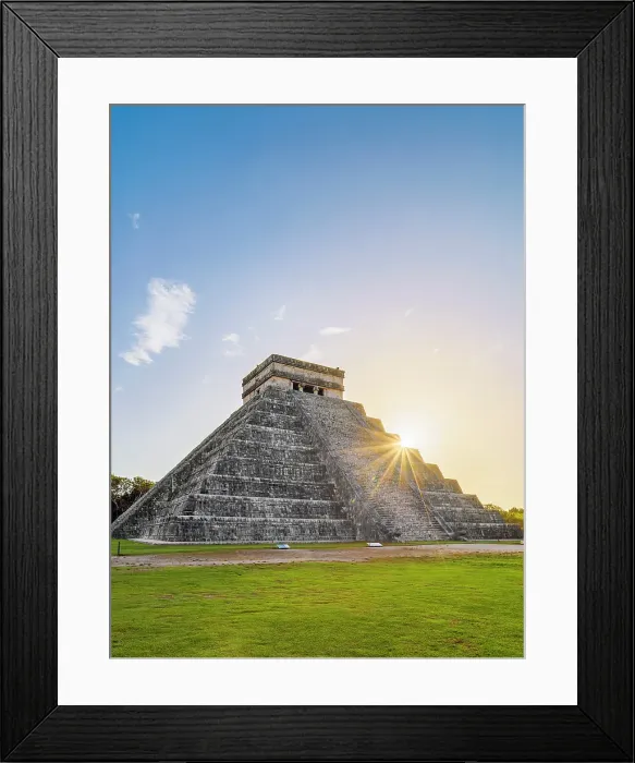 Framed Print : El Castillo or Temple of Kukulcan at sunset, Chichen Itza, Yucatan State, Mexico Framed Print : El Castillo or Temple of Kukulcan at sunset, Chichen Itza, Yucatan State, Mexico