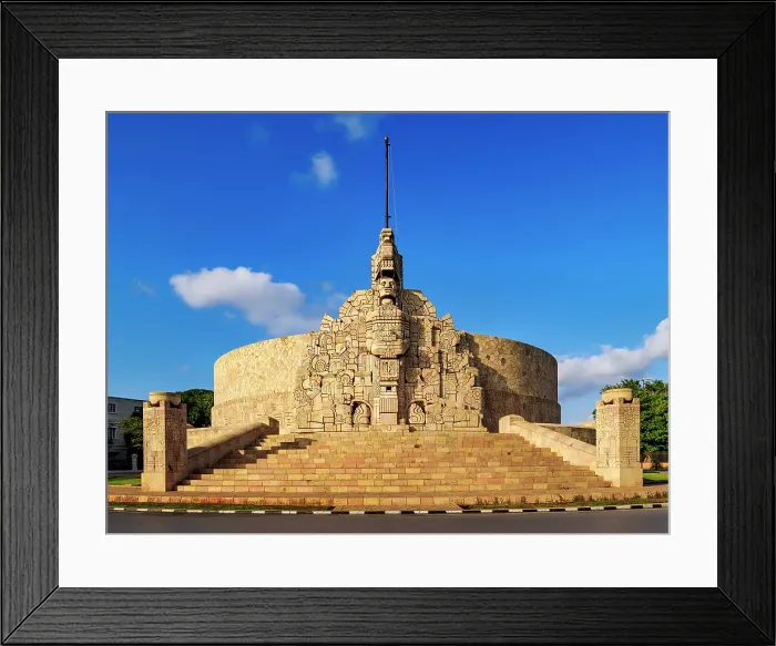 Framed Print : Monumento a La Patria, monument to the homeland, Paseo de Montejo, Merida, Yucatan State, Mexico