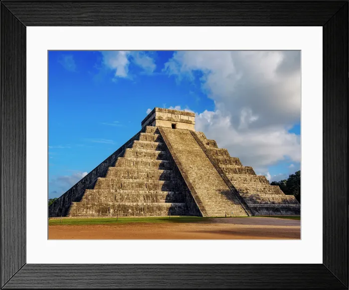 Framed Print : El Castillo or Temple of Kukulcan at sunset, Chichen Itza, Yucatan State, Mexico Framed Print : El Castillo or Temple of Kukulcan at sunset, Chichen Itza, Yucatan State, Mexico