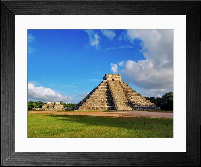 Framed Print : El Castillo or Temple of Kukulcan at sunset, Chichen Itza, Yucatan State, Mexico Framed Print : El Castillo or Temple of Kukulcan at sunset, Chichen Itza, Yucatan State, Mexico