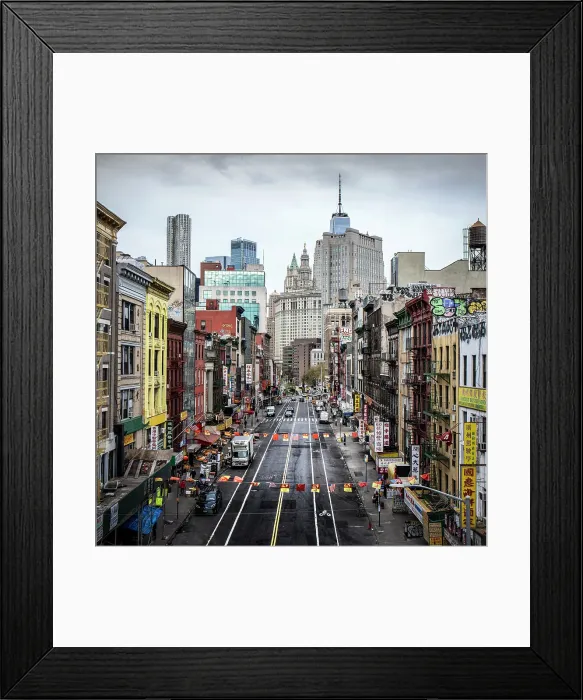 Framed Print : East Broadway, Chinatown, from Manhattan Bridge, Manhattan, New York City, New York, USA