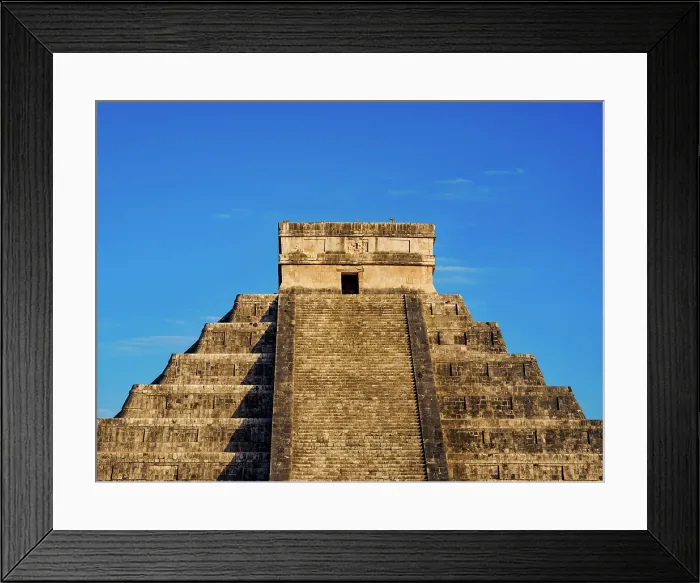 Framed Print : El Castillo or Temple of Kukulcan at sunset, Chichen Itza, Yucatan State, Mexico Framed Print : El Castillo or Temple of Kukulcan at sunset, Chichen Itza, Yucatan State, Mexico