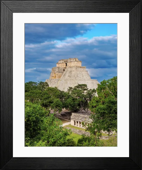 Framed Print : Pyramid of the Fortune-teller or Pyramid of the Magician, elevated view, Uxmal, Yucatan State, Mexico Framed Print : Pyramid of the Fortune-teller or Pyramid of the Magician, elevated view, Uxmal, Yucatan State, Mexico