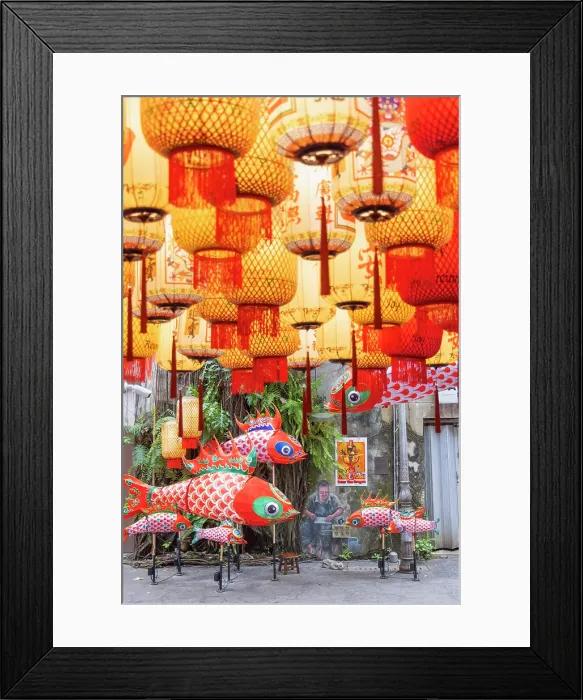 Framed Print : Chinese decorations in Kwai Chai Hong alleyway, Chinatown, Kuala Lumpur, Selangor, Malaysia Framed Print : Chinese decorations in Kwai Chai Hong alleyway, Chinatown, Kuala Lumpur, Selangor, Malaysia