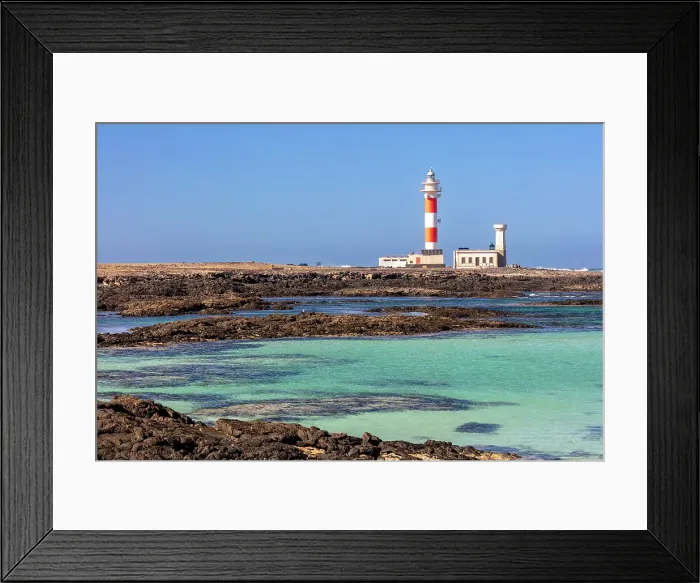 Framed Print : Toston Lighthouse, (Faro de Toston), La Oliva, Fuerteventura, Canary Islands, Spain