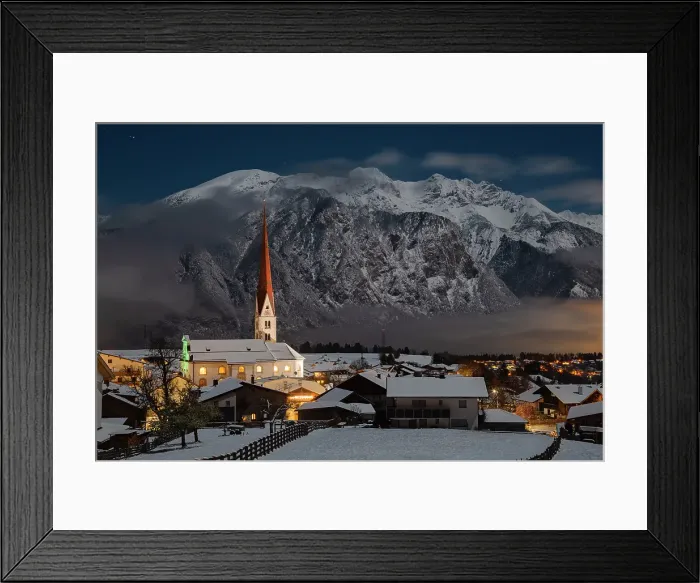 Framed Print : Church St. John the Baptist and St. John the Evangelist with the Karwendel mountains, Axams, Westliches Mittelgebirge, Innsbruck Land, Tyrol, Austria Framed Print : Church St. John the Baptist and St. John the Evangelist with the Karwendel mountains, Axams, Westliches Mittelgebirge, Innsbruck Land, Tyrol, Austria