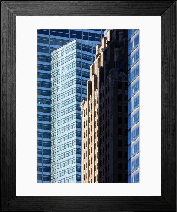 Framed Print : Detail of office buildings, Downtown Manhattan, New York City, New York, USA Framed Print : Detail of office buildings, Downtown Manhattan, New York City, New York, USA