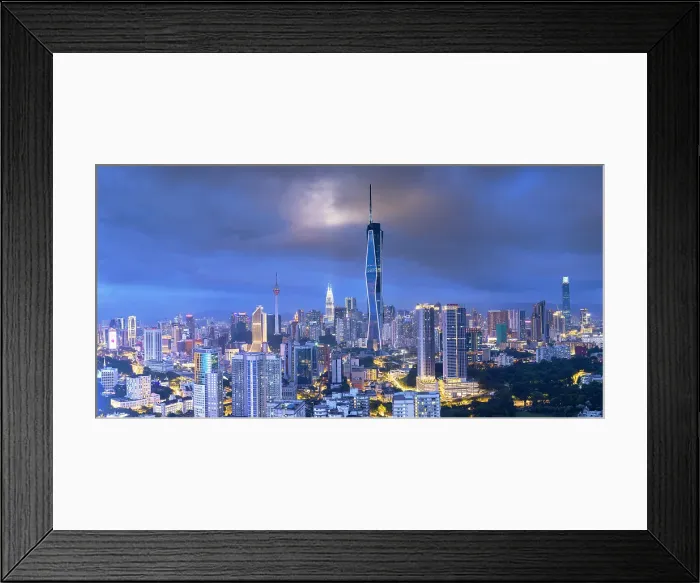 Framed Print : Skyline with Merdeka 118 skyscraper at dusk, Kuala Lumpur, Selangor, Malaysia Framed Print : Skyline with Merdeka 118 skyscraper at dusk, Kuala Lumpur, Selangor, Malaysia