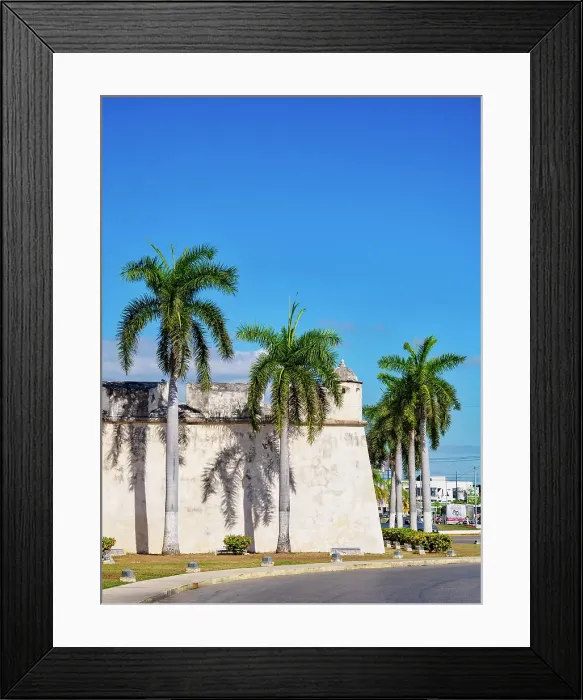 Framed Print : Defensive Wall of the Old Town, Campeche City, Campeche State, Mexico