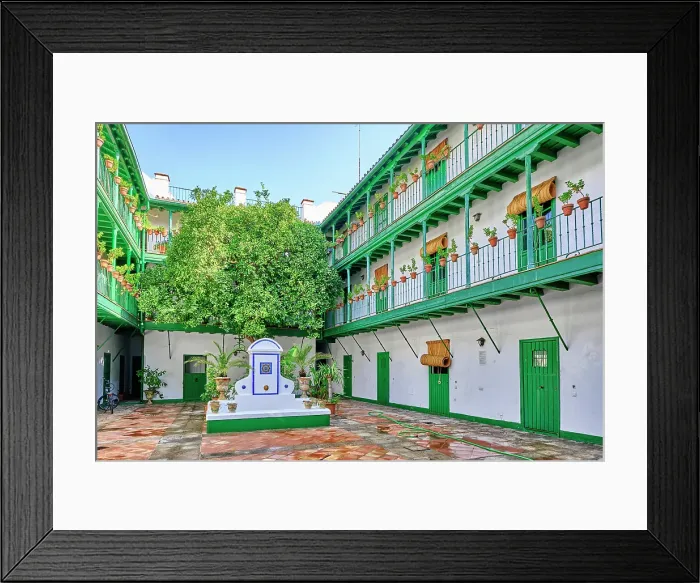 Framed Print : Patio of a Corral. Seville, Andalusia. Spain Framed Print : Patio of a Corral. Seville, Andalusia. Spain