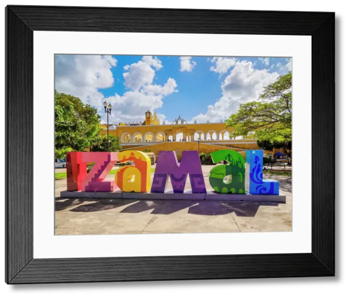 Framed Print : Izamal Letters at the Itzamna Park and Convent of San Antonio de Padua, Izamal, Yucatan State, Mexico Framed Print : Izamal Letters at the Itzamna Park and Convent of San Antonio de Padua, Izamal, Yucatan State, Mexico