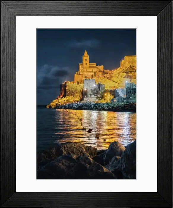 Framed Print : Church of Portovenere during the event of the Madonna Bianca, municipality of Portovenere, La Spezia province, Liguria, Italy