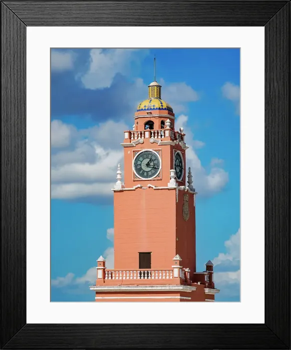 Framed Print : City Hall Tower, Plaza Grande, Merida, Yucatan State, Mexico Framed Print : City Hall Tower, Plaza Grande, Merida, Yucatan State, Mexico