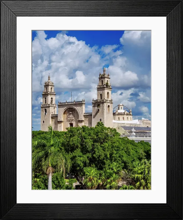 Framed Print : Catedral of San Ildefonso, elevated view, Plaza Grande, Merida, Yucatan State, Mexico Framed Print : Catedral of San Ildefonso, elevated view, Plaza Grande, Merida, Yucatan State, Mexico