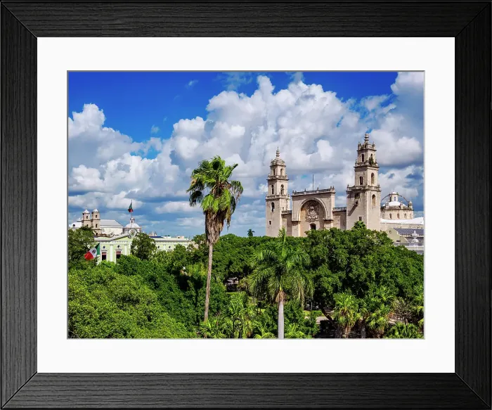 Framed Print : Catedral of San Ildefonso, elevated view, Plaza Grande, Merida, Yucatan State, Mexico Framed Print : Catedral of San Ildefonso, elevated view, Plaza Grande, Merida, Yucatan State, Mexico