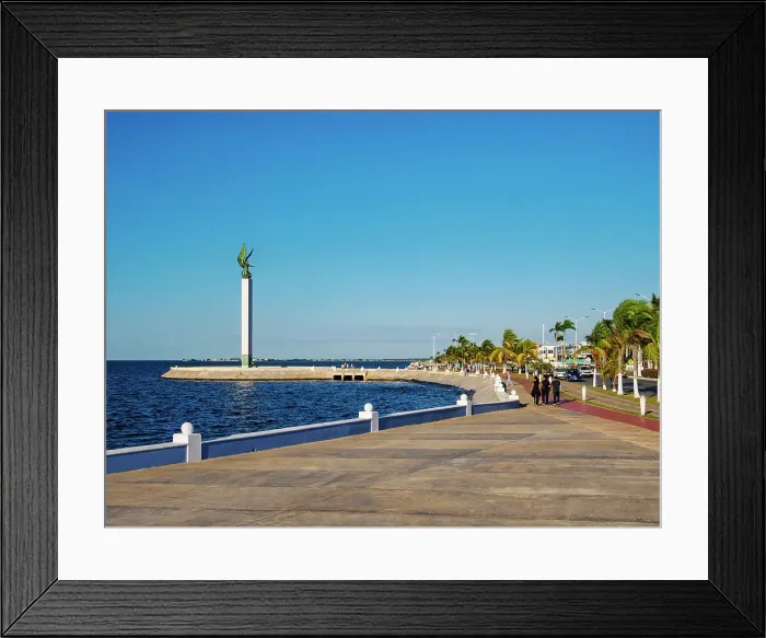 Framed Print : The Mayan Angel monument at the Waterfront of Campeche City, Campeche State, Mexico Framed Print : The Mayan Angel monument at the Waterfront of Campeche City, Campeche State, Mexico
