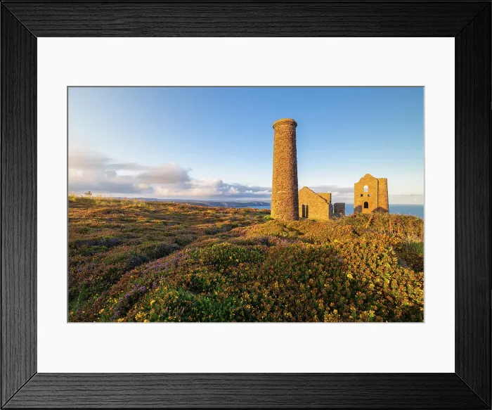 Framed Print : Wheal Coates and Chapel Port Mine during sunrise, Saint Agnes, Cornwall, England, UK Framed Print : Wheal Coates and Chapel Port Mine during sunrise, Saint Agnes, Cornwall, England, UK