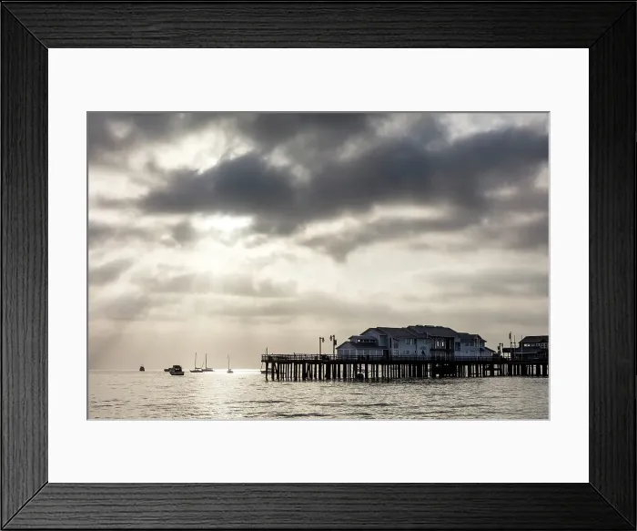 Framed Print : Stearns Wharf, Santa Barbara, California, USA