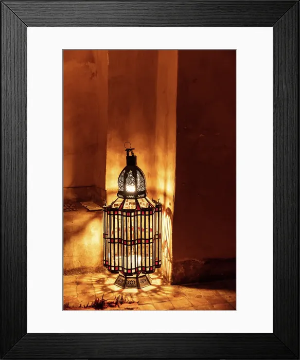 Framed Print : Lantern on the floor of a Kasbah, Marrakech, Morocco Framed Print : Lantern on the floor of a Kasbah, Marrakech, Morocco