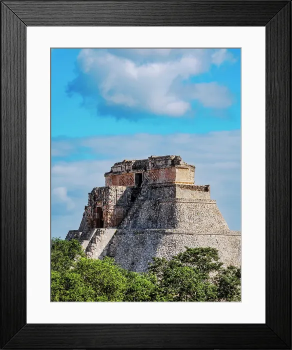 Framed Print : Pyramid of the Fortune-teller or Pyramid of the Magician, elevated view, Uxmal, Yucatan State, Mexico Framed Print : Pyramid of the Fortune-teller or Pyramid of the Magician, elevated view, Uxmal, Yucatan State, Mexico