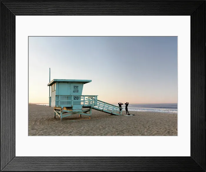 Framed Print : Lifeguard's hut, Santa Monica Beach, Santa Monica, California, USA Framed Print : Lifeguard's hut, Santa Monica Beach, Santa Monica, California, USA