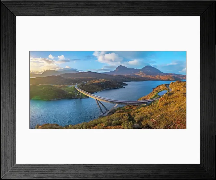 Framed Print : UK, Scotland, Highland, Sutherland, Kylesku, Kylesku Bridge Framed Print : UK, Scotland, Highland, Sutherland, Kylesku, Kylesku Bridge