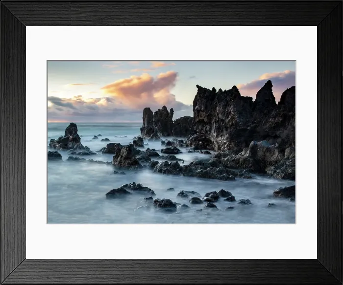 Framed Print : Rocky coastline at sunset, Playa Montana Bermeja, near El Golfo, Lanzarote, Canary Islands, Spain Framed Print : Rocky coastline at sunset, Playa Montana Bermeja, near El Golfo, Lanzarote, Canary Islands, Spain