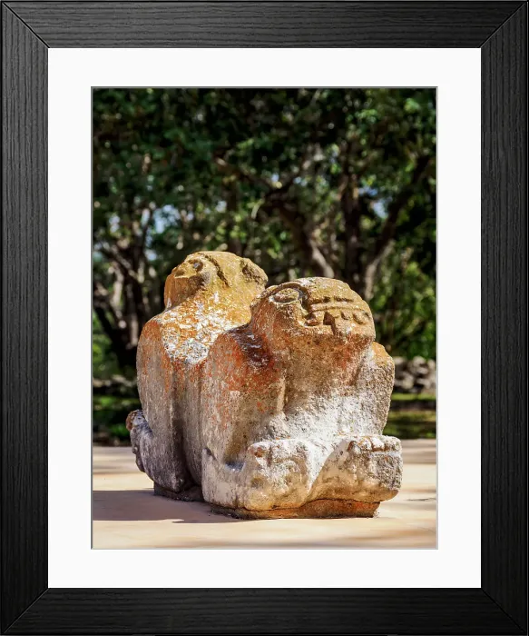 Framed Print : Throne of the Jaguar in front of The Governor's Palace, Uxmal, Yucatan State, Mexico Framed Print : Throne of the Jaguar in front of The Governor's Palace, Uxmal, Yucatan State, Mexico