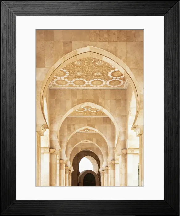 Framed Print : Arches on the exterior of the Mosque of Hassan II, Casablanca, Northern Morocco Framed Print : Arches on the exterior of the Mosque of Hassan II, Casablanca, Northern Morocco