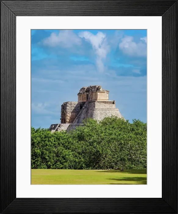 Framed Print : Pyramid of the Fortune-teller or Pyramid of the Magician, elevated view, Uxmal, Yucatan State, Mexico Framed Print : Pyramid of the Fortune-teller or Pyramid of the Magician, elevated view, Uxmal, Yucatan State, Mexico
