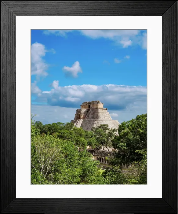 Framed Print : Pyramid of the Fortune-teller or Pyramid of the Magician, elevated view, Uxmal, Yucatan State, Mexico Framed Print : Pyramid of the Fortune-teller or Pyramid of the Magician, elevated view, Uxmal, Yucatan State, Mexico