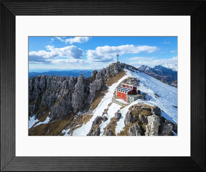 Framed Print : top of Monte Resegone and Rifugio Azzoni in winter. Lecco, Lombardy, Italy Framed Print : top of Monte Resegone and Rifugio Azzoni in winter. Lecco, Lombardy, Italy